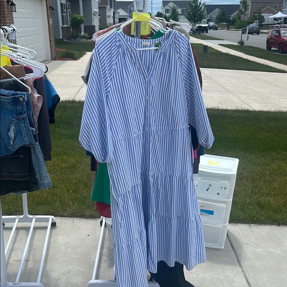 Levi's Blue and White Striped Garment